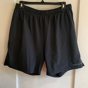 Equinox black running shorts with liner